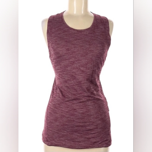 Lululemon Cross Twist Back Tank Top Size 8 Color Heathered Wine - Picture 2 of 7